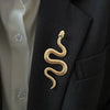 Snake Brooch Women's Lapel Pin Gold Color Badge Wedding Dress Ornament - Image 3