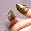 Adjustable Vintage Sewing Thimble, Handmade Non-slip Embroidery Against Ring, Vintage Needle Presser Needle Hoop Finger Holder - Image 2