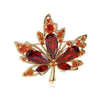 Wine Red CZ Zircon Maple Leaf Brooch Pins For Women Gold Color Plant Lapel Pines Korean Wedding Party Jewerly Gift - Image 6