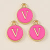 10pcs Rose Red Color Cute Double Sided Mini Alphabet 26 Letters Charm Pendants for Name Jewelry Necklace Bracelet Earring - Image 12