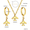 Circular Shell Jewelry Set Pendants Necklace Earring Sets Sun Cross Stainless Steel Set For Women Wedding Party - Image 28