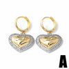 Gold Silver Color Bubble Heart Earrings for Women CZ Crystal Dangle Earrings Dainty Jewelry Party Gifts - Image 6