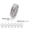 Lemegeton Simple Line Stainless Steel Charm Ring Silver Ring Men and Women Couple Wedding Gift - Image 7