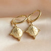 Gold Plated Vintage Wedding Couple Jewelry Earrings Stainless Steel Geometric Heart-shaped Pendant Earrings for Women Gifts - Image 8