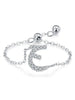 Silver Simplicity 26 Letters Zircon Ring For Women Engagement Wedding Jewelry - Image 13