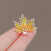 Classic Maple Leaves Design Brooch For Women Men Rhinestone Collar Lapel Brooches Pins Winter Jewelry Accessories - Image 9