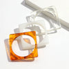 Bohemia Acrylic Transparent Amber Geometric Thin Cuff Bangle for Women Boho Resin Irregular Bracelet Design Jewelry - Image 4