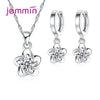 Women Bridal Jewelry Sets Silver Zircon Austrian Crystal Necklace Pendent/Earring/Chain/Bracelet - Image 7