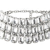 Stonefans Bridal Square Multilayer Choker Necklace Clavicle Accessories Statement Bling Rhinestone Collar Choker Party for Women