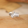 Stainless Steel Labret Piercing Stud with 16 Gauge and 1.2 x 8 mm Post - Image 4