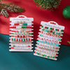 10 Pcs Christmas Crystal Beaded Stackable Bracelet For Women Santa Claus Xmas Tree Snowflake Letter Beads Bangle Party Jewelry - Image 1