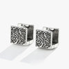 Vintage Ethnic Thai Silver Square Hoop Huggie Earrings for Women Men Chic Pattern Square Earring Hip Hop Rock Rap Cool Jewelry - Image 3