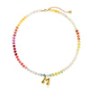 Badu Initial Necklace for Women Colorful Beaded Stone Choker Gold Color Balloons Letter Pendant Necklace Summer Jewelry - Image 18