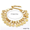 Anklet Gold Color Alloy Coin Tassel Foot Chain Ankle Bracelet Women's Wedding Decoration On Foot - Image 3