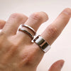 Retro 3 Stacking Rings Set Adjustable Open Ring For Men Gothic Punk Edgy Hiphop Silver-plated Brass Jewelry Accessories Gift - Image 5