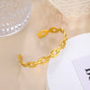 Stainless Steel Cuff Bracelet on Hand Women Geometric Flower Leaves Eye Adjustable Open Gold Color Bangle Jewelry - Image 22