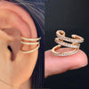 1Piece Crystal CZ Clip On Earring EarCuff Without Piercing Helix Cartilage Ear Clip Ear Wrap Earrings Women Teen Cuffs - Image 5