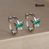 2PCS Simple Mini Butterfly Huggie Hoop Earrings 6MM 8MM Small Colorful Zircon Cartilage Earring Ear Bone Nail Piercing Jewelry - Image 9