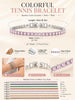 3mm Iced Out Colorful Tennis Bracelet for Women Rainbow Cubic Zirconia 16cm Wrist Bangle Party Jewelry - Image 5