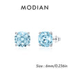 Silver Polygon Multi-Color Rose Cut Cubic Zirconia Stud Earrings For Women Party Jewelry - Image 12
