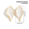 PuRui Vintage Elegant Irregular Geometry Oil Drip Petal Stud Earrings Women Metal Piercing Earrings Party Jewelry Gifts - Image 5