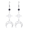 Goth Stainless Steel Earring Triple Rune Moon Phase Pentagram Earrings Woman Men Vintage Jewelry Ear Piercing Witch Knot - Image 16