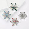Rhinestone Snowflake Brooch Pin for Christmas and Holiday Outfits - Image 3