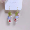 Sweet Temperament Small Fresh Bamboo White Lily Of The Valley Flower Earrings Elegant And Gentle Asymmetric Earrings - Image 12