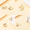 Silver Color Gold Pearl Bee Irregularity Star Moon Earrings For Women Jewelry Birthday Gifts - Image 3