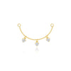 1PC Silver Horse Eye Zircon Crown Tassel Puncture Thread Flat Earring For Women Long Cartilage Chain - Image 44