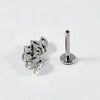 1PC Implant Steel Paved Flat Back Flower 3/4/5/6 Marquise CZ Labret Piercing Internal Thread Tragus Helix Lobe Earring - Image 5