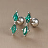 Tiny Green Crystal Stainless Steel Cartilage Stud Earrings 2 Pieces - Image 13