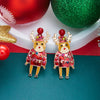 Christmas Red Zircon Crystal Bow Stud Earrings For Women Heart Shape Bowknot Christmas Earring Year Festival Jewelry - Image 14