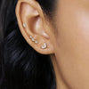 Two-Piece Stainless Steel CZ Cartilage Stud Earring Set for 20G Piercings - Image 4