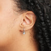 Silver Needle Heart Shape Pendant Hoop Earrings For Women Retro Simple Huggie Earrings Party Jewelry Accessories - Image 6