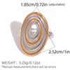 1 Piece Stainless Steel Oval Multi-Color Wire-Wrapped Ring for Women Girls Ring Gift Suitable for Outdoor Activities - Image 7