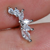 1PC Dainty Cubic Zirconia Flat Back Cartilage Earrings Helix Tragus Standard Lobe Flat Multiple Piercing Earring Women's Jewelry - Image 5