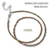 2mm Stone Bead Choker Necklace 40cm - Image 13