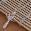 Lovely Charms Wedding Silver Women Necklace Cross Jewelry Stone Crystal Cute Gift 45CM - Image 4