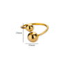 Stainless Steel Double-layer Beads Rings for Women Gold Plated Geometric Ball Bead Open Ring Aesthetic Punk Jewelry - Image 11