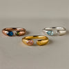 Month Birthstone Style Ring with Zircon Accents in Gold Tone or Silver Tone - Image 3