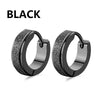 Punk Stainless Steel Frosting Hoop Earrings Design Women Men Pierced Cross Ear Jewelry Accessories Party Dangle Earring - Image 11