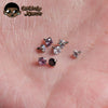 10pcs Implant Grade Titanium 16G 2mm2.5mm/3mm/4mm CZ Internally Threaded Helix Ear Cartilage Tragus Stud Piercing Ends - Image 16