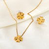 Imitaiton Pearl Heart Pendants Necklace Earring Sets For Women Stainless Steel Chain Necklace Bracelet Set Jewelry - Image 30