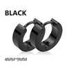 Black Hoops Earring for Men Geometric Rectangular Hexagon Triangle Pentagram Square Hoop Earring Women Jewelry - Image 3