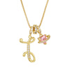 Letter Necklace for Women Pink Zircon Heart-shaped Pendant Suitable for Girls to Wear Personalized Gold-plated Jewelry - Image 10