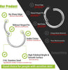 Hinged Heart Nose Hoop in 8 mm or 10 mm Sizes with Gold-Tone or Silver-Tone Choices - Image 20