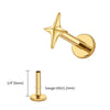 Titanium 16G Four-Pointed Star Cartilage Earring Helix Tragus Stud Flatback Labret Nose Stud Piercing - Image 13