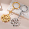 Vegvisir Pendant Necklace Nordic Runes Compass Necklace Protection Amulet Stainless Steel Jewelry - Image 3