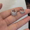 Full Rhinestone C-shaped Ear Clip For Women Stainless Steel Silver Color Wide Geometric Non Piercing Ear Cuff Jewelry - Image 5